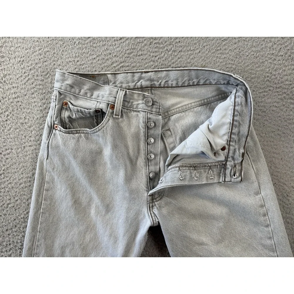 Vintage Levis 501 Jeans Mens 31x32 (Fits 28x31) Gray 90s Made USA Denim Faded